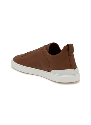 Detail View - Click To Enlarge - ERMENEGILDO ZEGNA - Triple Stitch™ Secondskin Leather Men's Sneakers