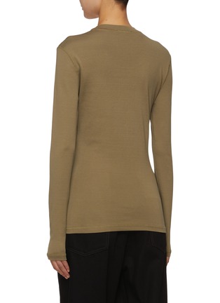 Back View - Click To Enlarge - LEMAIRE - Long Sleeve Cotton T-shirt