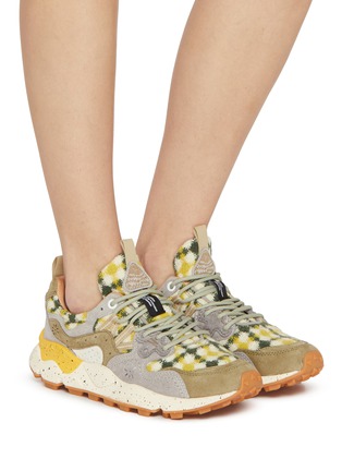 Figure View - Click To Enlarge - FLOWER MOUNTAIN - Yamano 3 Uni Suede Textile Women's Sneakers