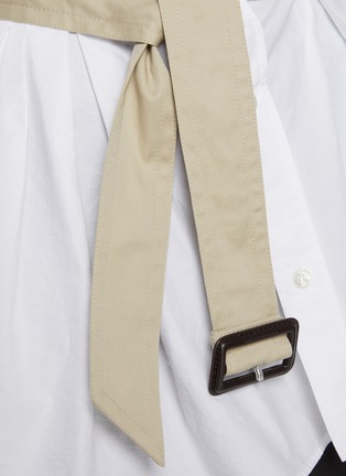  - BALENCIAGA - Contrast Belt Cotton Poplin Shirt