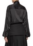 Back View - Click To Enlarge - BALENCIAGA - Ribbon Neckline Silk Blouse