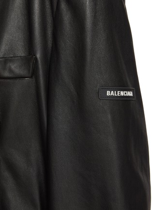  - BALENCIAGA - Notch Lapel Single Breasted Leather Blazer