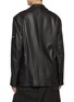 Back View - Click To Enlarge - BALENCIAGA - Notch Lapel Single Breasted Leather Blazer