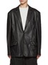 Main View - Click To Enlarge - BALENCIAGA - Notch Lapel Single Breasted Leather Blazer