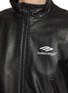  - BALENCIAGA - Cropped Leather Track Jacket