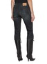 Back View - Click To Enlarge - BALENCIAGA - Ruched Denim Capri Jeans