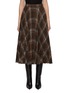 Main View - Click To Enlarge - BALENCIAGA - Pleated Plaid Wool Blend Midi Skirt