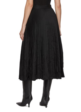 Back View - Click To Enlarge - BALENCIAGA - Pleated Wool Midi Skirt