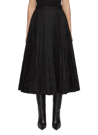 Main View - Click To Enlarge - BALENCIAGA - Pleated Wool Midi Skirt