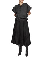 BALENCIAGA | Pleated Wool Midi Skirt | Women | Lane Crawford
