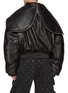 Back View - Click To Enlarge - THE ATTICO - Oversized Leather Hooded Bomber Jacket