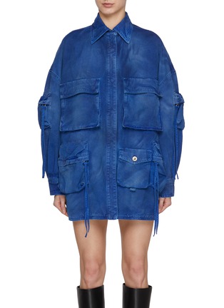 Main View - Click To Enlarge - THE ATTICO - Fern' Flap Pocket Cotton Jacket