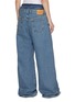 Back View - Click To Enlarge - THE ATTICO - Double Waistband Cotton Wide Leg Jeans