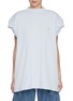 Main View - Click To Enlarge - THE ATTICO - Laurie' Oversized Mock Neck Cotton T-Shirt