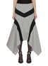 Main View - Click To Enlarge - THE ATTICO - Contrast Insert Cotton Skirt