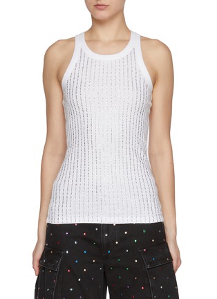 Main View - Click To Enlarge - THE ATTICO - Sequin Cotton Tank Top