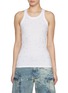 Main View - Click To Enlarge - THE ATTICO - Ribbed Monogram Cotton Tank Top