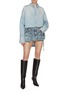 Figure View - Click To Enlarge - THE ATTICO - Fay' Pocket Cotton Denim Skirt