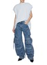 Figure View - Click To Enlarge - THE ATTICO - Fern' Pocket Cotton Jeans