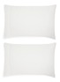 Main View - Click To Enlarge - NAKEDLAB - Modal Dobby Embroidery Pillowcase Set of 2 — White on White