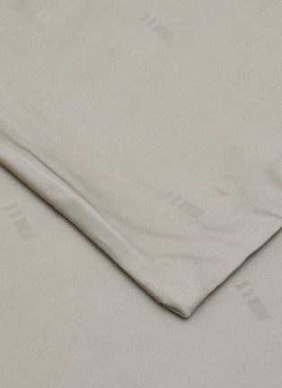 Detail View - Click To Enlarge - NAKEDLAB - Modal Twin Size Dobby Embroidery Duvet Cover — Byron Sand