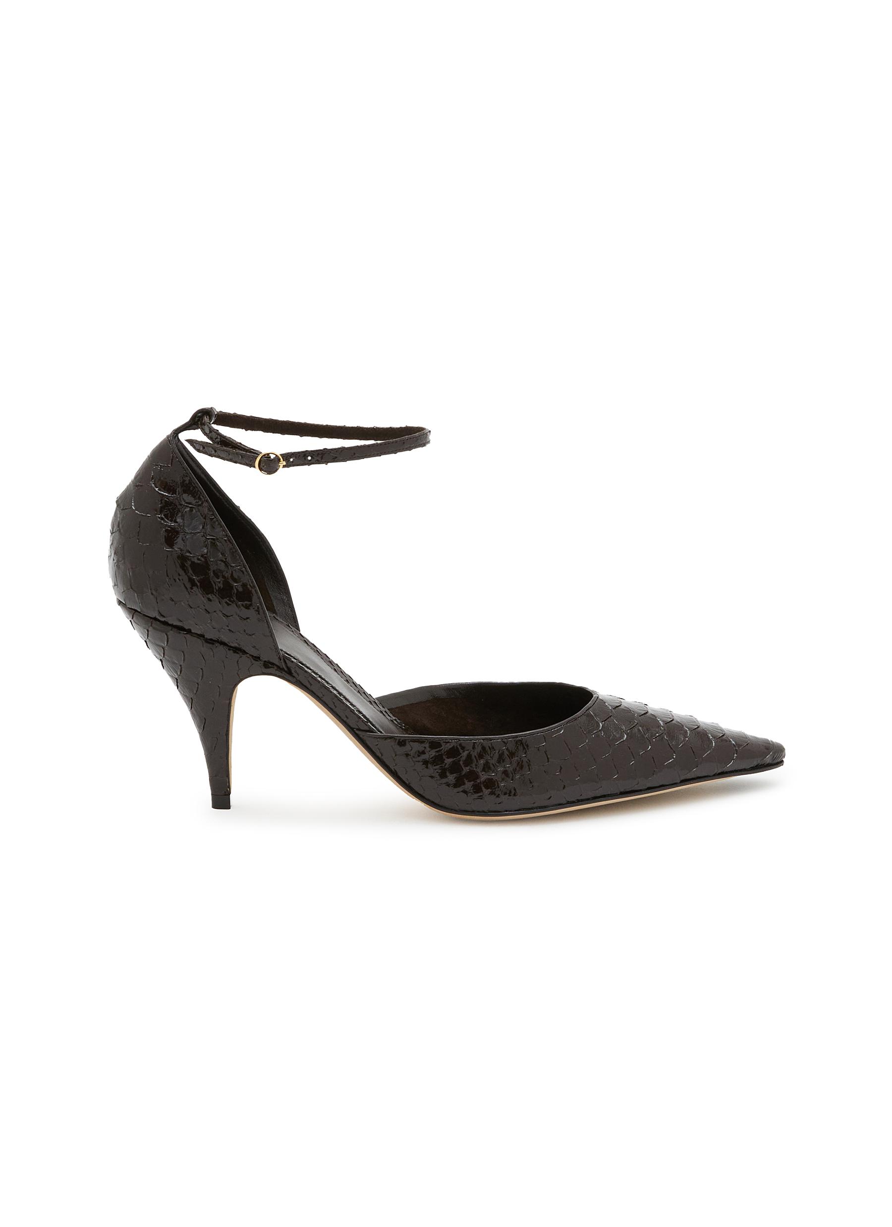 (New)The Row Liisa ポインテッドトゥハイヒールシューズ THE ROW | Liisa D'Orsay Patent Python Leather Pumps | Women