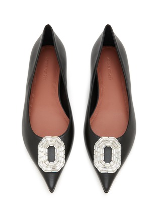 Detail View - Click To Enlarge - AMINA MUADDI - Camelia Skimmer Leather Flats