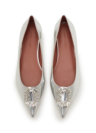 Detail View - Click To Enlarge - AMINA MUADDI - Camelia Skimmer Leather Flats