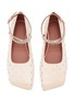 Detail View - Click To Enlarge - AMINA MUADDI - Ane Crystal Satin Ballerina Flats