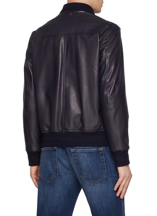 Back View - Click To Enlarge - ISAIA - Zip Up Chest Pocket Leather Jacket