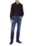 Figure View - Click To Enlarge - ISAIA - Half Zip Ribbed Silk Polo Shirt