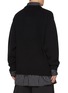 Back View - Click To Enlarge - BALENCIAGA - Hybrid Layered Wool Sweater Shirt