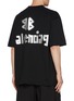 Back View - Click To Enlarge - BALENCIAGA - Tape Logo Cotton T-Shirt