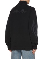 BALENCIAGA | Tribal Print Zip Up Cotton Sweater | Men | Lane