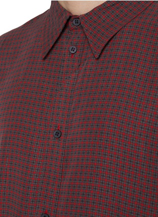  - BALENCIAGA - Oversized Fluid Poplin Micro Check Shirt