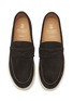 Detail View - Click To Enlarge - BRUNELLO CUCINELLI - Beefroll Suede Penny Loafers