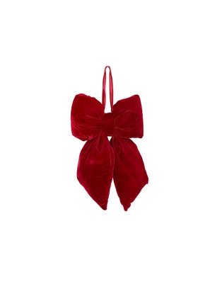 Main View - Click To Enlarge - SHISHI - Puffed Velvet Bow Bauble — Red