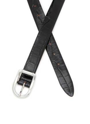 Detail View - Click To Enlarge - DÉHANCHE - Mija Croco Refined Leather Belt