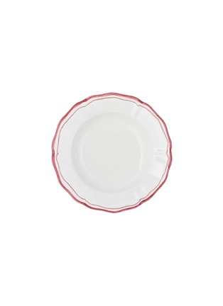 Main View - Click To Enlarge - SUMMERILL & BISHOP - Double Rim Scalloped Soup Plate — Red