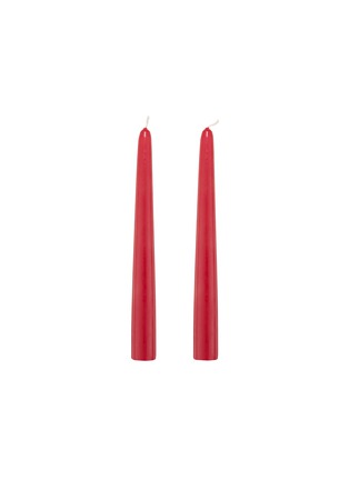 Detail View - Click To Enlarge - SUMMERILL & BISHOP - Tapered Candle Set of 2 — Red Branded Packaging