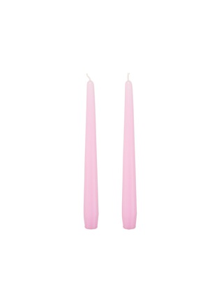 Detail View - Click To Enlarge - SUMMERILL & BISHOP - Tapered Candle Set of 2 — Pink Branded Packaging