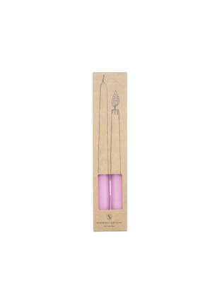 Main View - Click To Enlarge - SUMMERILL & BISHOP - Tapered Candle Set of 2 — Pink Branded Packaging