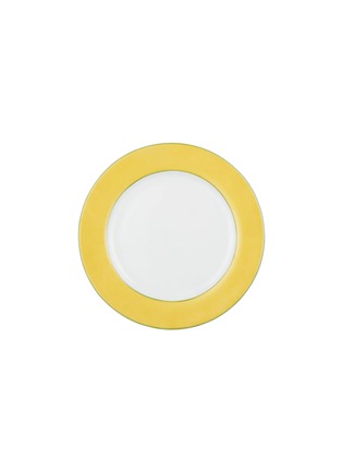 Main View - Click To Enlarge - SUMMERILL & BISHOP - Mimosa Hand-Painted Porcelain Charger Plate — Yellow