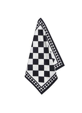 Main View - Click To Enlarge - SUMMERILL & BISHOP - x Claridges Checkered Linen Napkin — Black