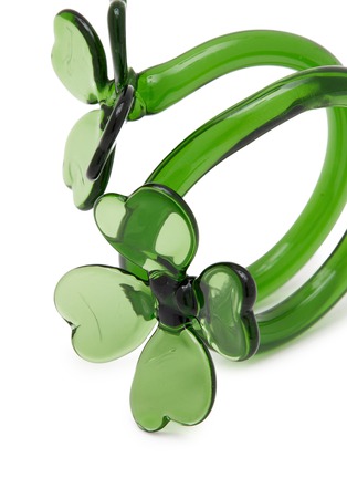 Detail View - Click To Enlarge - SUMMERILL & BISHOP - Lucky Clover Glass Napkin Ring