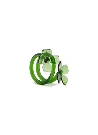 Main View - Click To Enlarge - SUMMERILL & BISHOP - Lucky Clover Glass Napkin Ring