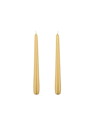 Detail View - Click To Enlarge - SUMMERILL & BISHOP - Tapered Candle Set of 2 — Gold Branded Packaging