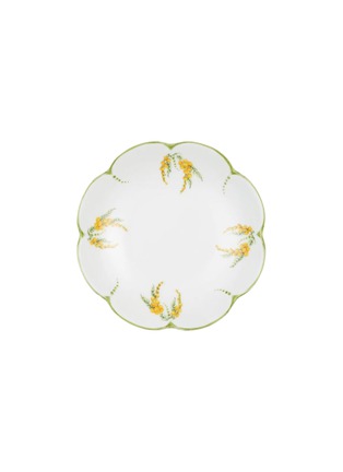 Main View - Click To Enlarge - SUMMERILL & BISHOP - Mimosa Scalloped Hand-Painted Porcelain Soup Plate