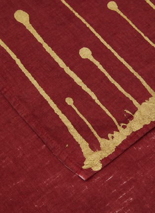 Detail View - Click To Enlarge - SUMMERILL & BISHOP - Ink Linen Napkin — Claret Red