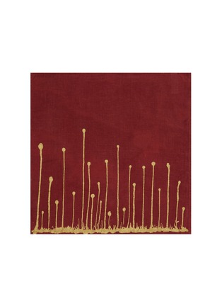 Main View - Click To Enlarge - SUMMERILL & BISHOP - Ink Linen Napkin — Claret Red